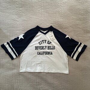NWT ZARA Women Shirt City of Beverly Hills, Size S